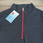 EIS Cool Sun Shirt Long Sleeve 1/4 Zip Equestrian Shirt Black Red Size‎ Small Photo 2