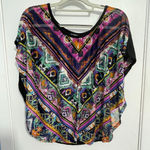 Daytrip Blouse Medium Sheer Western Boho Drape Cowgirl Rockabilly Photo 0