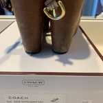 Coach Brown Leather Wood Wedge Sandals Size 8.5 Photo 5