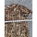 ZARA Brown Snakeskin Python Crewneck Short Sleeve T-Shirt Medium Photo 1