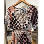 Nautica Dress Womens size Small Pink Multicolor Floral Cinch Waist Shear Photo 2