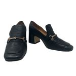 Anthropologie Silent D Fina Pump Loafer Heel Horsebit Leather Black Size 36 US 6 Photo 3