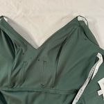 Azazie  OLLIE Stretch Olive Green Sheath Ruched Stretch Chiffon Dress size A10 Photo 5