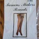 Famous Makers Thigh High Hosiery Ivory One Size Fits All Knit Top Spandex Photo 0
