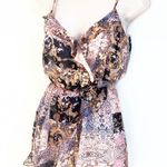 BCBGeneration NEW  Chiffon Floral Spaghetti Strap V Neck Romper Colorful Size XXS Photo 1