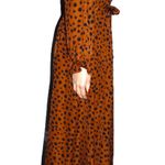 Cupshe  Brown Black Faux Wrap Polka Dot Dress M NWT Photo 7