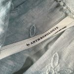 Anthropologie X-Small Top Tie-Dye Floral Embroidered Keyhole V-Neck Eyelet Lace Photo 7