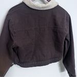 Stoosh  Chocolate Teddy Jacket with Ivory Collar Photo 1