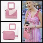 STAUD 💕💕 Mini Shirley Tote Bag ~ Clear Pink NWT Photo 1