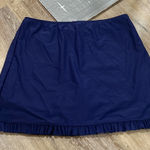 Navy Blue Skirt with Ruffle Hem Photo 0