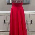 Alyce Paris Strapless Pink Gown with Sequin Bodice Photo 1