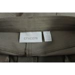 Chico's 1 Tan Alligator Embossed Print Front Pants Comfort Waist Pockets Size 8 Photo 5