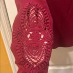 Eye Candy  BRAND BURGUNDY RIBBED L/S TEE SHIRT SCOOP NECK 
LACE DESIGN ON CUFF Photo 6