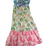 Farm Rio  size medium tiered midi cutout new Colorful Tropical Print Dress coveru Photo 2