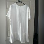 Emma & Michele  Pleated Shift Women Short Sleeve Dress White (small stain) NWT 12 Photo 5