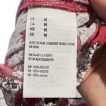 American Eagle  Dress Women Medium Red Floral Short Shift Ruffle Neck Sleeveless Photo 11