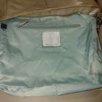 Coach Metallic Gold Leather Tote Bag Adjustable Strap Light Blue Interior Photo 5