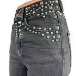 The Kooples Women's Black Studded High Rise Edgy Skinny Denim Jeans Size 25 Photo 3