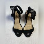 Lulus Lulu’s Trinidad Black Suede Lace-Up Heels Size 8 Photo 3