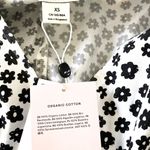 Monki Asos Black White Floral Retro Playsuit Short Sleeve Jumpsuit Size XS Photo 9