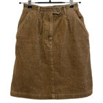 Unionbay Vintage 1990s Brown Corduroy Mini Skirt Size 7 Pencil Cotton Retro Photo 0