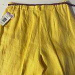 Harvé Benard Vintage  Yellow 100% Linen Trousers Size 16 NWT Photo 4