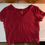 Wild Fable Maroon Cropped Tee Photo 0