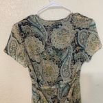 WYLDR  Paisley Printed V Neck Maxi Dress W/ Front Split Size Small Photo 5