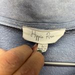 Hippie Rose  Pullover Sweatshirt‎ Women's Large Light Blue Quarter Zip Casual Photo 3