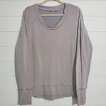 Athleta COASTER LUXE SWEATSHIRT Gray long sleeve top,sweater size L Photo 0