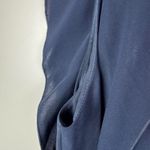 Eliza J  Wide Leg Jumpsuit Size 16 Navy Blue‎ V-Neck Tie Waist Evening Formal Photo 7