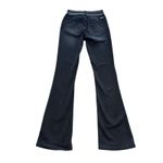 KanCan‎ Women's Black Flare Jeans Faux Leather Waist Size 7/27 Photo 4
