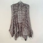 Anthropologie Moth Lavena Pointelle Vest Womens XS Gray Draped Crochet Cardigan Photo 6