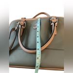 Giani Bernini Olive Green Dome Satchel Bag with Tan Accents Medium Photo 4