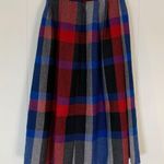 RRRRRuss Russ Togs Vintage Red, Blue, & Black Plaid Wool Skirt M (?) Size M Photo 0