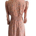 ZARA Beautiful floral dress, 3/4 ruched sleeves, v neck, smocked back waistband, very lightweight, excellent condition, size small Photo 5