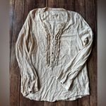 Ruff Hewn 🤍  Womens 100% Cotton long sleeve blouse - Size large Photo 0