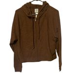 PINK - Victoria's Secret  Brown Hoodie Cardigan Photo 0
