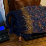 Handmade Unique Purse Handbag Multicolored Beaded Closure Wool Blend Photo 12