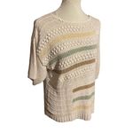 Vintage Shapely Knits Women Knitted Top Short Sleeve Blouse Multicolor Size Medi Size M Photo 2