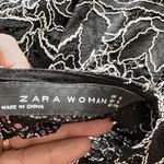 ZARA black Lace floral Frill long sleeves Whimsigoth grunge Blouse S Photo 2