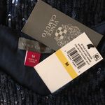 Vince Camuto nwt navy Ruched Strap Sequin Tank size medium sparkle and shine Photo 4