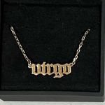 Gold ‘Virgo’ Astrology Zodiac Sign Charm Necklace Choker Jewelry ✨ Photo 0