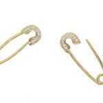 14k gold filled safety pin earrings Photo 3