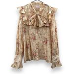 Selkie The Renaissance Girl Elizabeth Long Sleeve Ruffle Tie‎ Neck Top Sz 4X NEW Pink Photo 2