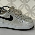 Nike  Air Force 1 Pewter‎ Pearl Metallic Low Wedding Sneaker Women's Size 8 Photo 2