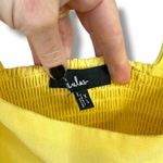 Lulus NWOT Summer Invite Yellow Tie-Strap Woven Chiffon Tiered Midi Dress XL Photo 5