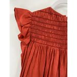SEA New York Gladys Hand Smocked Rust Flutter Sleeve Cotton Tunic Mini Dress Size 4 Photo 5