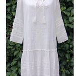 Sundance White Aleta Embroidered Mini Shift Dress Small Photo 4