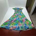 Ralph Lauren Lauren  Floral Crinkle Georgette Tiered Dress Size 2 Tropical‎ NEW Photo 11